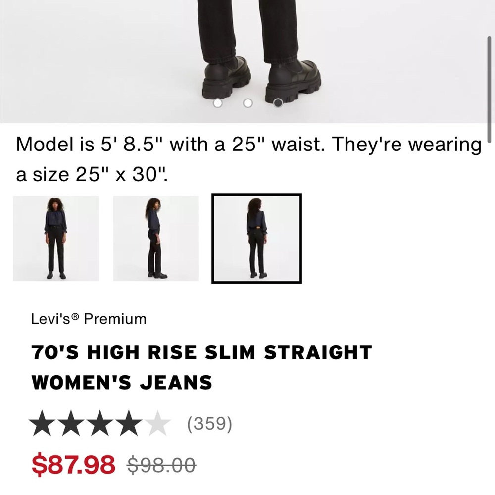 70'S HIGH RISE SLIM STRAIGHT WOMEN'S JEANS - Picture 13 of 13